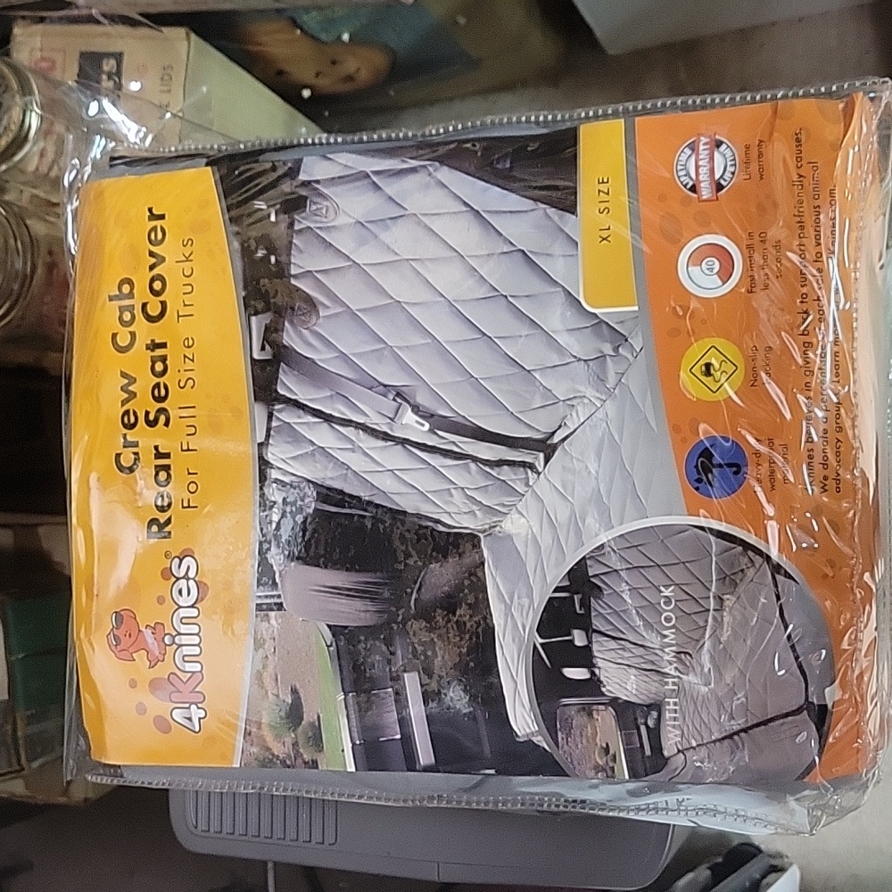 MONEY DONATED TO SPCA 4knines Is crew cab rear seat cover for full size truck